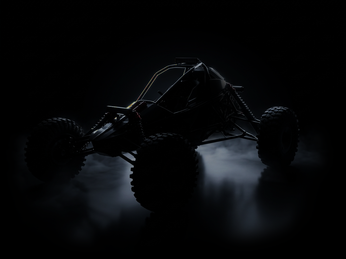 The Hyper Racer D1 in silhouette