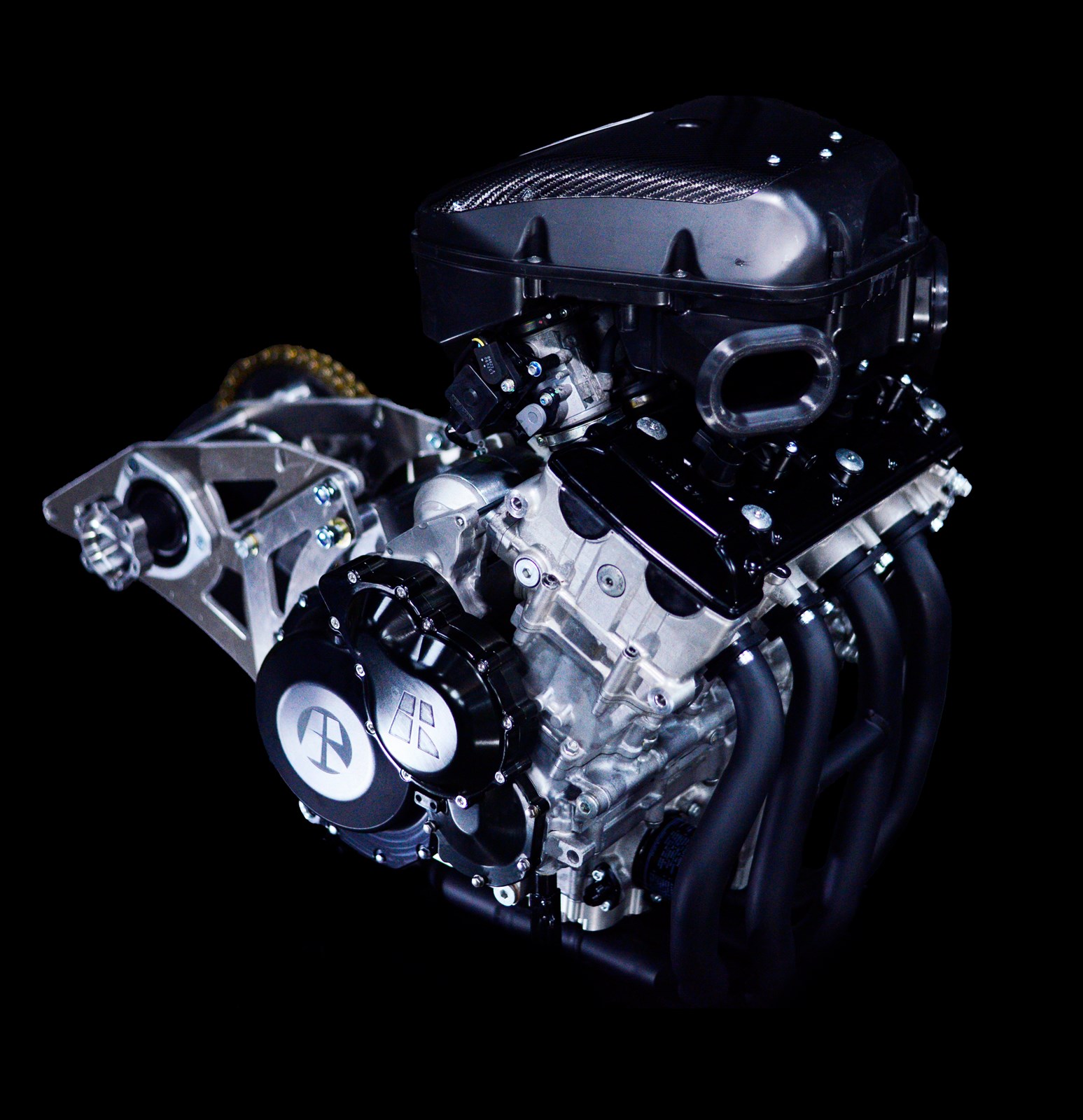The HyperBusa — the X1's rebuilt Suzuki Hayabusa engine with billet components